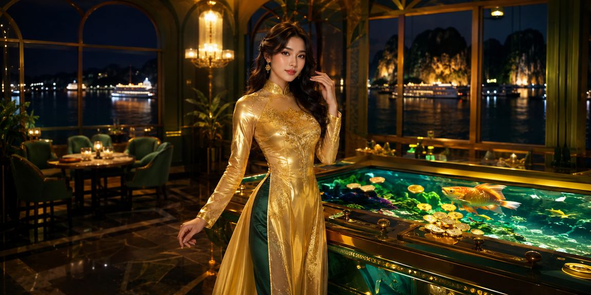Thành viên VIP r15v3 tận hưởng ưu đãi độc quyền tại Vịnh Hạ Long với áo dài Việt Nam
